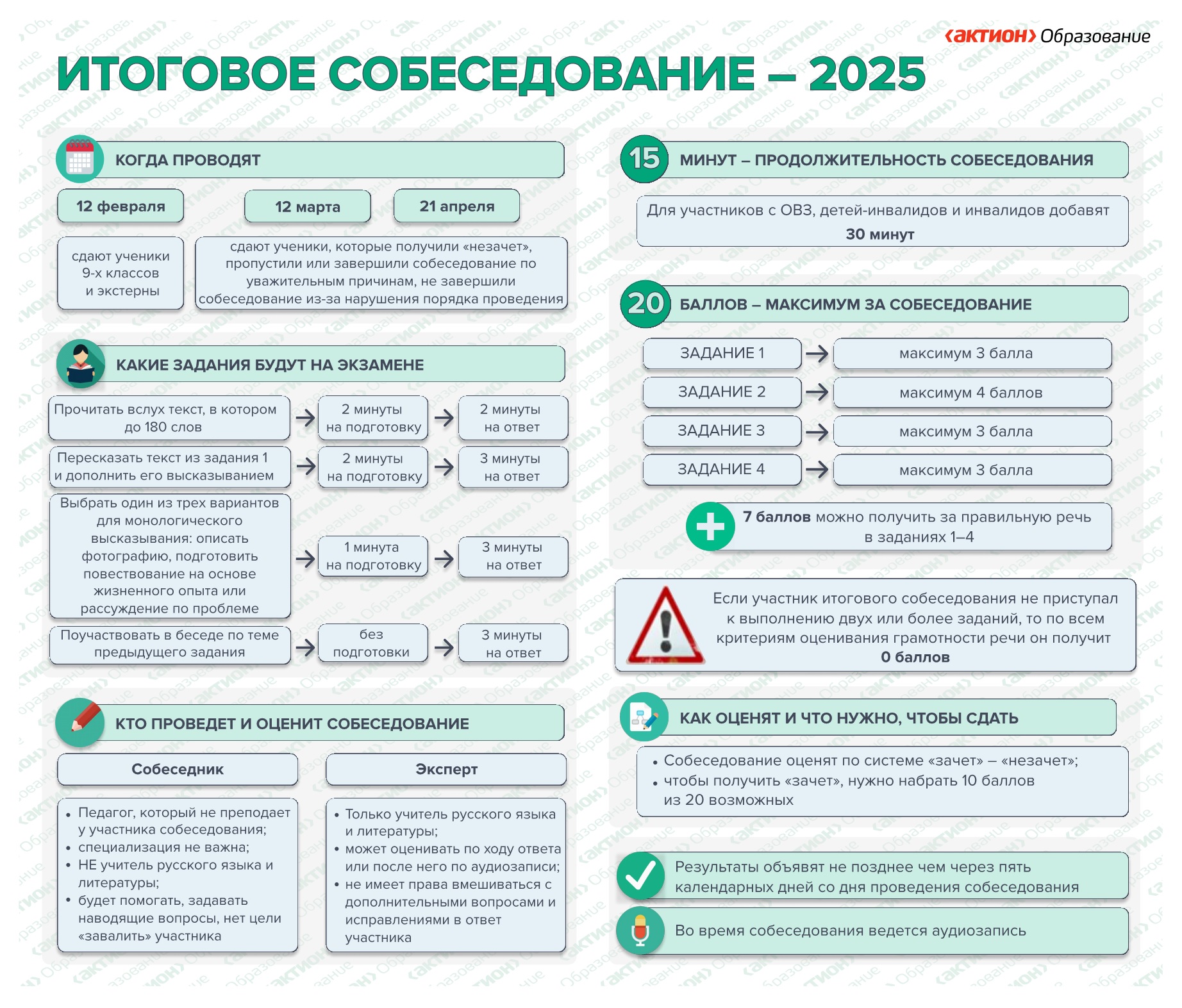 Плакат по итоговому собеседованию в 9 классе